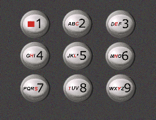 CHELNSTY keypad using "1" as the shift key