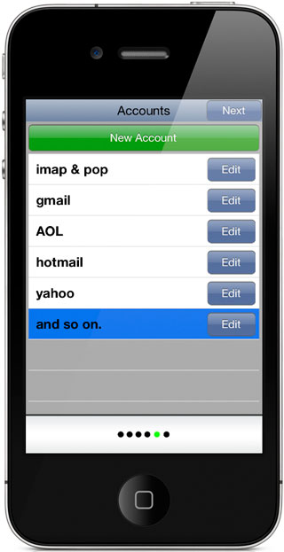 Define as many email accounts as you like and access them with Triage.