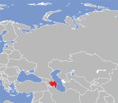 Map of Azerbaijani language speakers.