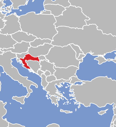 Map of Croatian language speakers.