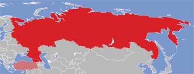 Map of Ossetian language speakers.