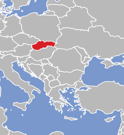 Map of Slovak language speakers.