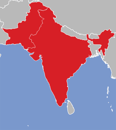 Map of Gujarati language speakers.