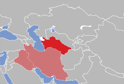Map of Turkmen language speakers.