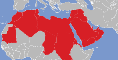 Map of Arabic language speakers.