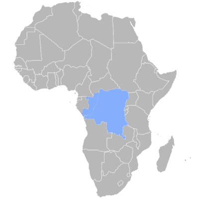 Map of Lingala language speakers.