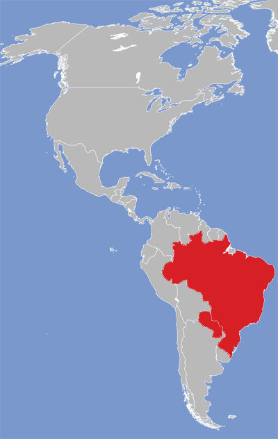 Map of Portuguese-Brazilian language speakers.