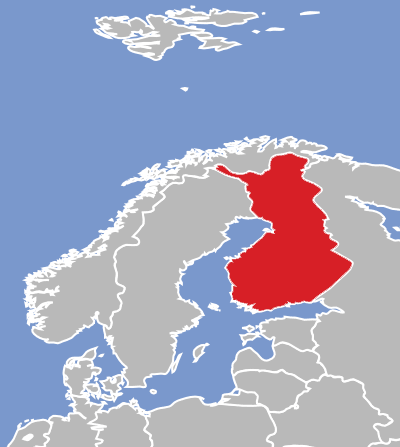 Map of Finnish language speakers.