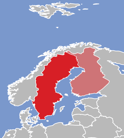 Map of Swedish language speakers.