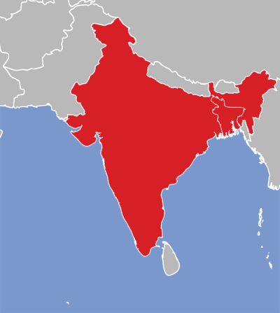 Map of Assamese language speakers.