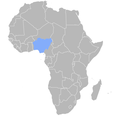Map of Yoruba language speakers.