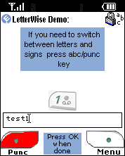Use a demonstração interativa para aprender a utilizar o sistema de previsão LetterWise da Eatoni.