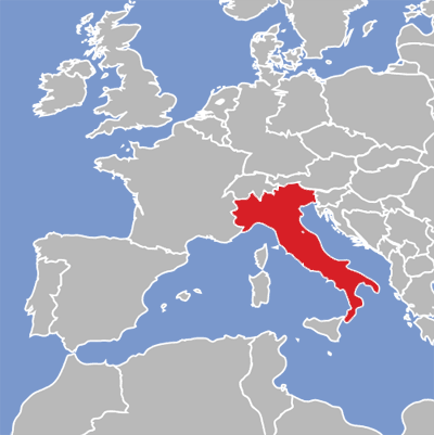 Map of Emiliano Romagnolo language speakers.