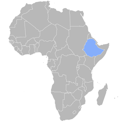 Map of Amharic language speakers.