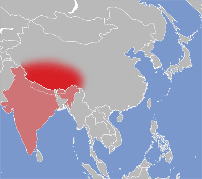 Map of Tibetan language speakers.