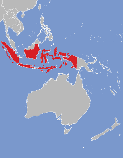 Map of Indonesian language speakers.