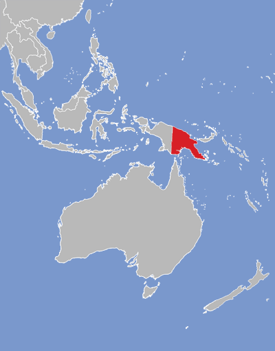 Map of Tok Pisin language speakers.