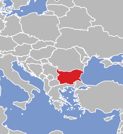 Map of Bulgarian language speakers.