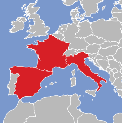 Map of Occitan language speakers.