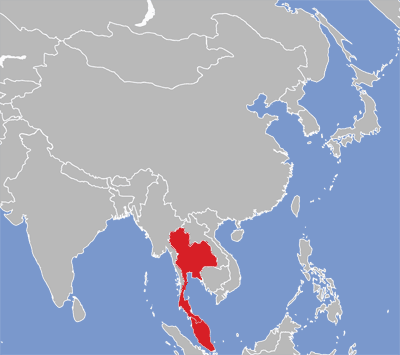 Map of Thai language speakers.
