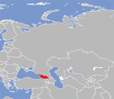 Map of Georgian  language speakers.