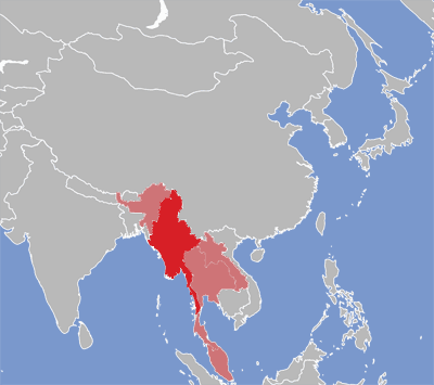 Map of Myanmar language speakers.