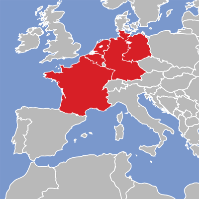 Map of Flemish language speakers.